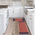 thumbnail image 4 of Stars Stripes Patriotic 4th of July Kitchen Mats Set of 2, Memorial Day Independence Day Home Decor Kitchen Rugs - 17x29 and 17x47 Inch, 4 of 6