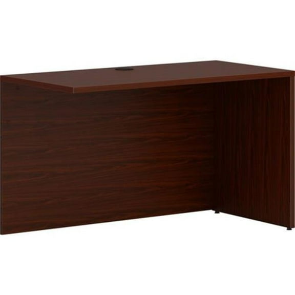 Mod Shell Return Desk, Mahogany