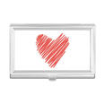 thumbnail image 1 of Heart Graffiti Drawing Valentine's Day Business Card Holder Case Pocket Box Wallet, 1 of 3