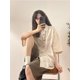 thumbnail image 4 of Camisas de retazos para mujer, de verano, transpirables, informales, sencillas, americanas, retro, de temperamento juvenil, estilo hipster, estilo avanzado, para chico de ciudad., 4 of 6
