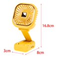 thumbnail image 3 of Ventilador de cuello colgante perfecl plegable personal recargable silencioso mini 2 Amarillo, 3 of 3