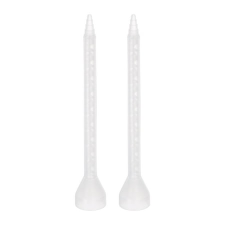 

Uxcell 2Pack 4.8-inch Plastic Resin Mixing Nozzle Round Connector for AB Glue 400ml Cartridges White