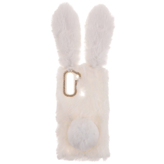 MasteelfCA Fuzzy Protective Case Bunny Ear Girly Phone Cover Compatible with Moto G8 Power Lite