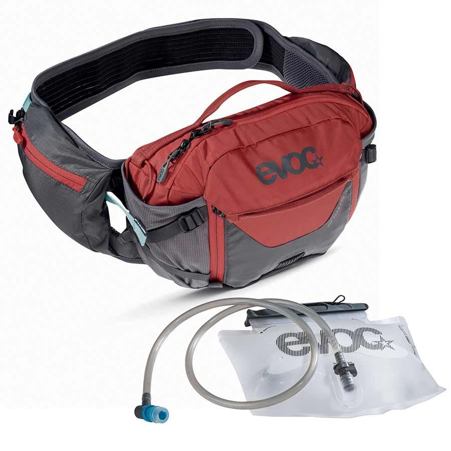 EVOC Hip Pack Pro Hydration Bag Volume 3L Bladder Included Grey/Red 1.5L 