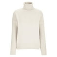 thumbnail image 4 of IROINNID Womens Sweater Turtleneck Pullover Sweater Solid Color Comfy Mid-Length Long Sleeve Sweater Knitted Sweater Tops, 4 of 6