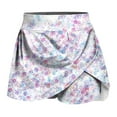 thumbnail image 5 of XIAOCHA Women's Iridescent Athletic Skirt High Waist Split Hem Skort Stretchy Casual Tennis Skort, 5 of 6