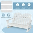thumbnail image 6 of Costway 2 Person Kid Adirondack Rocking Chair Outdoor Backrest Armrest Solid Wood White, 6 of 8