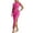 Hot Pink, variant on Women’S 2-Piece Sexy Bodycon Outfit Set, Sleeveless High Neck Crop Tank Top With High Waist Side Slit Maxi Skirt, Soft Stretchy Polyester Fabric, 2pcs, Sizes XS S M L