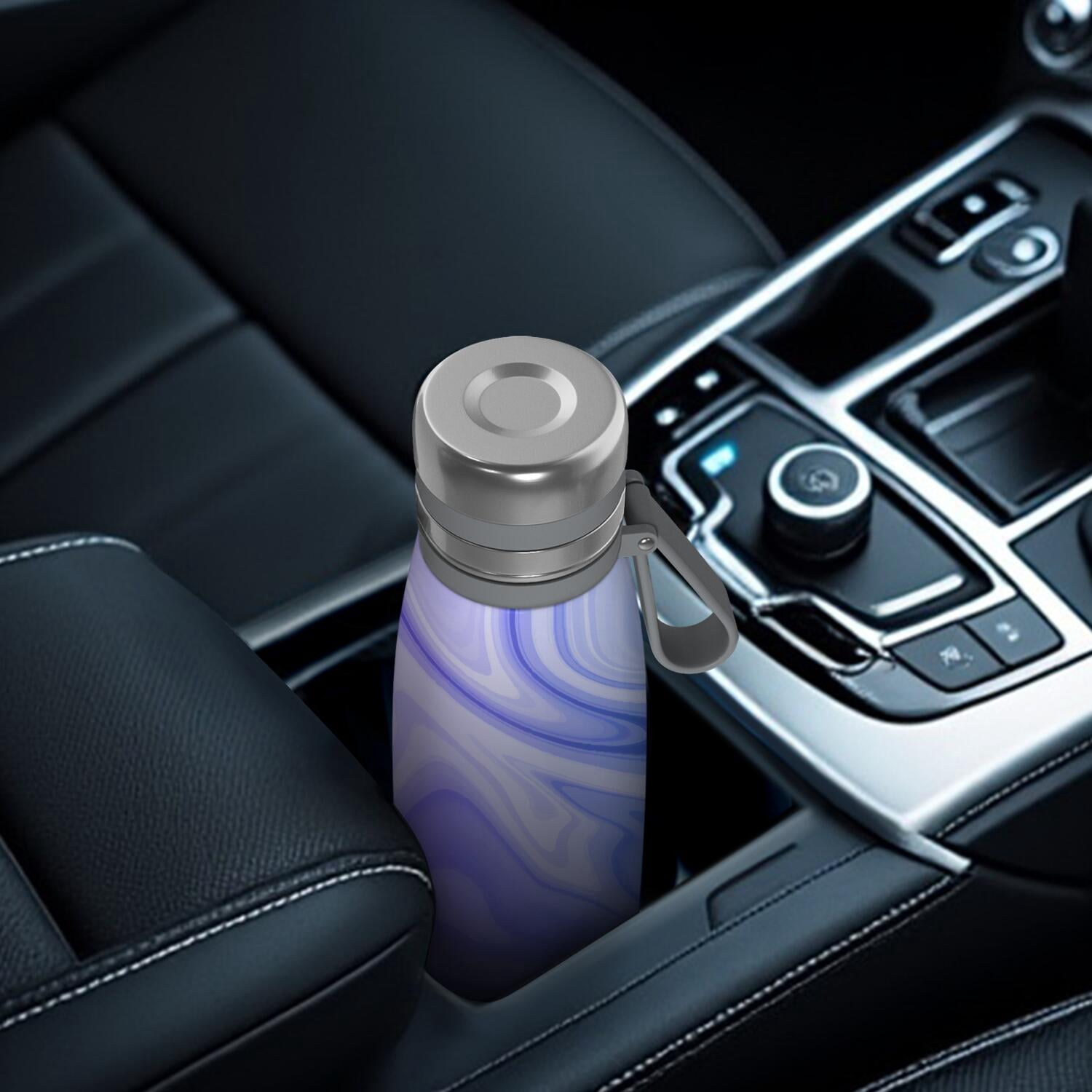 29oz Insulated Water Bottle with Tea Infuser, Stainless Steel Travel Mug, Liquid & Marble Print