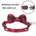 thumbnail image 4 of Mumup 2Pack Christmas Cat Collars Breakaway with Stylish Bow, 2 Pack Red Green Plaid Xmas Kitten Collar with Bell, Removable Bowtie Christmas Collar for Cats, 4 of 5