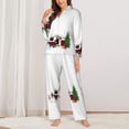 thumbnail image 2 of Pajamas for Women Set - Vintage Buffalo Plaid Christmas Camper Comfy Long Sleeve Button Up Pajama Sets for Women 2 Piece, Soft Sleepwear Nightwear Pjs Lounge Sets for Women with Pockets, 2 of 6