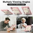 thumbnail image 6 of Case for iPad Air 11 Inch 2024 M2 (Air 6th Generation) A2902/A2903/A2904, Rugged Shockproof Case with Crossbody Strap & Pencil Holder [360° Rotating Hand Strap] & Stand, Rosegold+Beige, 6 of 9
