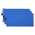 thumbnail image 1 of Unique Bargains Waterproof Zipper File Bags, A6 Document Holders for Office, Blue 3 Pack, 1 of 6