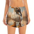 thumbnail image 2 of Goofa Hiking Duck Printed Women 2 in 1 Running Shorts,Quick Dry Athletic Workout Shorts,High Waisted Athletic Shorts with Liner Pockets-, 2 of 9