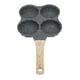 thumbnail image 4 of Sartén de aluminio para 4 tazas, sartén antiadherente para huevos, sartén para panqueques, mango de madera fácil de limpiar para estufa de gas, utensilios de cocina de inducción, versión sonriente, 4 of 10
