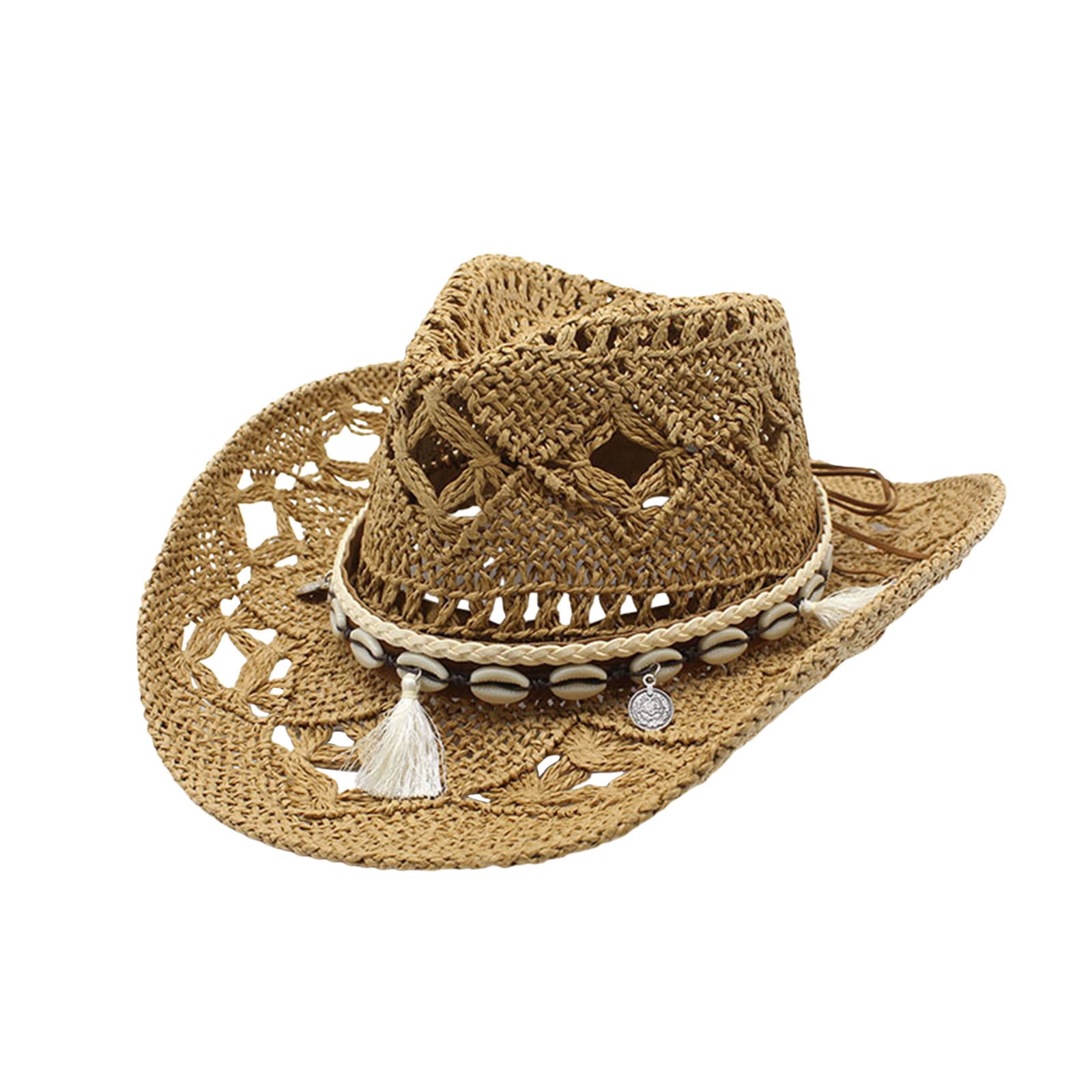 4432 Straw Cowboy Hat For Men\'s/women\'s Western Cowgirl Sun Shapeable Straw Cowboy Hat for Men Women Western Cowgirl Hats with  main image 2