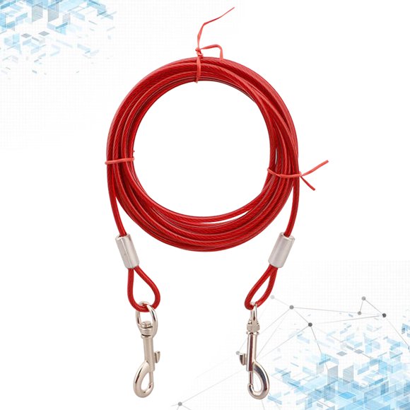 UPGRATOR Double Head Pet Chain Dog Accessory Durable Steel for Dog Owners 1Set