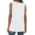 thumbnail image 5 of ClodeEU Women's V Neck Sleeveless Tank Top, Casual Loose Fit Summer Blouse, Soft Breathable Everyday Camisole White,Women's Plus L, 5 of 5