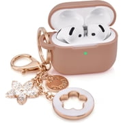 Apple Airpods 4 phone cases, new women's anti drop silicone iPod 4 earphones, wireless accessories, charging case, Airpods 4th generation girls' shiny keychain, earphone protective cover