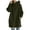 Army Green, variant on jsaierl Women's Solid Color Hoodie Full Zip Long Sleeve Sweatshirts Long Jacket Coat Tops With Pockets
