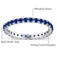 thumbnail image 3 of Vakki Eternity Rings for Women Rhodium Plated Vintage Cubic Zirconia Gemstone Wedding Band Size 5-9, 3 of 5