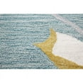 thumbnail image 4 of Bashian  3 ft. 9 in. x 5 ft. 9 in. Greenwich Contemporary Wool & Viscose Hand Tufted Area Rug, Ivory & Aqua, 4 of 6