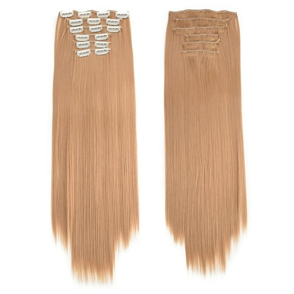 Gzwccvsn Fashion Hair Long Clip In Hair Extensions Full Straight Wig 19.68in wigs human hair