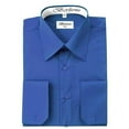 thumbnail image 1 of BERLIONI MEN'S CONVERTIBLE CUFF SOLID DRESS SHIRT-FRENCH BLUE-XL sleeve 36/37, 1 of 1