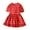 Red, variant on Sngxgn Girls Dresses Short Sleeve Stretch A-line Solid Color Dress for Toddler(Red,100)