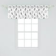 thumbnail image 2 of Ambesonne Penguin Window Valance, Skiing Penguins on Snowboards Winter Sports Themed Pattern Animal Bird with Scarf, Curtain Valance for Kitchen Bedroom Decor with Rod Pocket, 54" X 18", White Black, 2 of 3