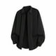 thumbnail image 1 of Blusa y camisa de manga larga con cuello vuelto para hombre, color liso, con botones y cuello vuelto, cárdigan de manga larga, blusa de poliéster para hombre, 1 of 4