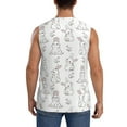 thumbnail image 4 of Uemuo Bunny And Bird Pattern Men's Sleeveless T-Shirt,Muscle Athletic Tank Top, Moisture-wicking Quick-dry Breathable Classic Tee Top for Gym Run Outdoor Sports-Small, 4 of 8