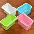 thumbnail image 5 of GOOHOCHY Practical Design Rectangular Waste Basket White PP 3Pcs 8.3x5.3x4.9in, 5 of 8