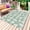 LightGreen White, variant on Blue Leaves Outdoor Rug 3x5 Ft - Reversible Patio Rug Outdoor Camping Rugs, Farmhouse Pastoral Spring Leaf Branch Washable Indoor Outdoor Area Rugs, Non-Slip Outdoor Carpet Runner for Deck/Porch
