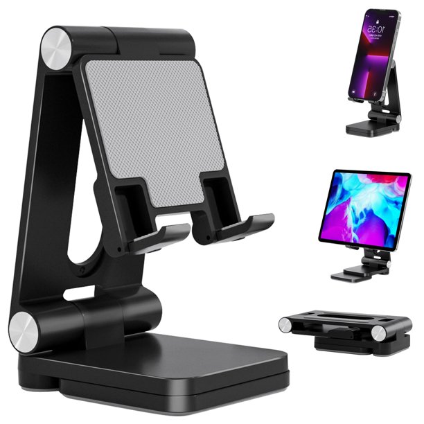 Soporte para teléfono celular Fanlory plegable ajustable negro