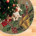 thumbnail image 5 of FMSHPON Vintage Christmas Holly Xmas Christmas Tree Skirt Stand Mat for Holiday Party Decoration Indoor Outdoor 48 inches, 5 of 6