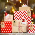 thumbnail image 3 of Christmas Tree Kraft Paper Sticker Holiday Decoration Self-adhesive Gift Tag 300pcs, 3 of 8