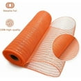 thumbnail image 2 of Orange Decor Mesh Ribbon for Easter Wreath Metallic Foil Mesh Ribbon for Home Decor Craft Spring Holiday Party 10 Inch 10 Yards, 2 of 6