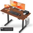 thumbnail image 1 of vfytbgnhj Height Adjustable Standing Home Office Desk | 80  X 40  | Ergonomic Sit Stand  Desk | Adjustable WFH Computer Table | Portable Side Table Computer Desk | Walnut, 1 of 9