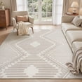 thumbnail image 1 of X Area Rug for Living Room Rug High Low Textu Jacquard Tufted Boho Geometric Washable Bedroom Rug Carpet for Dining Room Nursery Non Slip, 1 of 6