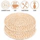 thumbnail image 4 of 2pcs Antiskid Creative Woven Round Cup Cushion Heat-resistant Pad Natural Place Mat, 4 of 4