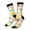 3 Black, variant on Vintage Cup Pattern Sport Socks for Women and Men Crew Socks Sporty Calf Socks Casual Socks