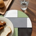 thumbnail image 4 of Round Placemats Sage Green Blocks 15 inch Set of 4 Table Mats for Dining Table Geometric Abstract Art Heat Resistant Non-Slip Kitchen & Home Decorative Place Mat Set, 4 of 8