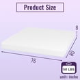 thumbnail image 6 of 8 Inch King Mattress Memory Foam Mattress  Bamboo Charcoal Infused Mattress CertiPUR-US Certified Pressure Relieving King Size ,White, 6 of 7