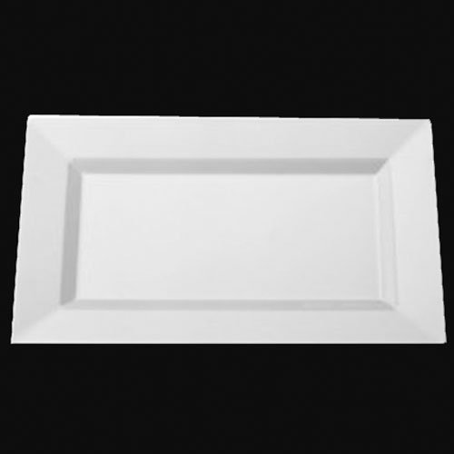Exquisite 11.5 Inch. White Rectangular Premium Plastic Plates - 40 ...