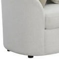 thumbnail image 4 of Tia 89 Inch Modern Curved Sofa with 2 Throw Pillows, Cream Boucle Fabric, 4 of 5