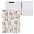 thumbnail image 3 of ALAZA Cute Llama Sheep 3 Ring Binder 1.5 Inch Three Ring Office Binders w/ clipboard & 3 pockets, Hold 200 Sheets, 1 pc, 3 of 7