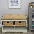 thumbnail image 2 of The Gripper Non-Slip Tufted Bench Cushion for Indoor Furniture, Entryway Storage, Bay Window, Corner Nook or Piano Seat, 30 Inches, Natural, 2 of 5