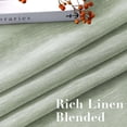 thumbnail image 3 of H.VERSAILTEX Farmhouse Natural Linen Sheer Curtains Flax Linen Blended Semi-Sheer Soft Privacy Grommet Drapes Set of 2 Panels for Bedroom , 52"x 108" ,Sage, 3 of 7