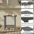 thumbnail image 4 of Towallmark Square HDPE Outdoor Side Table, Durable Adirondack Patio End Table, Weather Resistant & Easy To Assemble, For Beach Porch(Grey), 4 of 7
